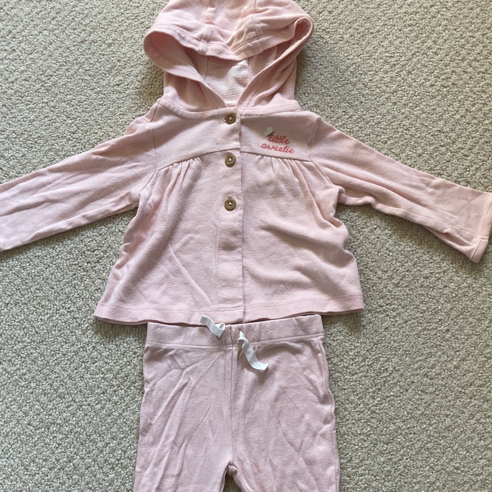 Carters girl 6 month pink set